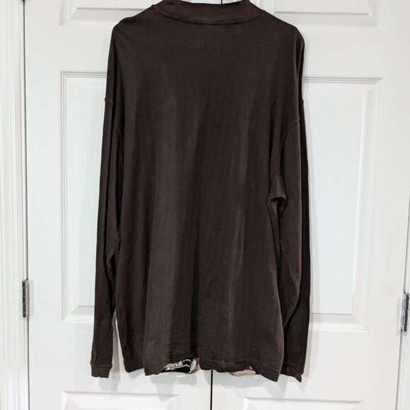 Perry Ellis Men's Lightweight Mock Turtleneck Sweater, XL, Brown, Cotton Rayon - Picture 5 of 11